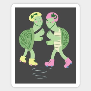 Turtles on Rollerskates Magnet